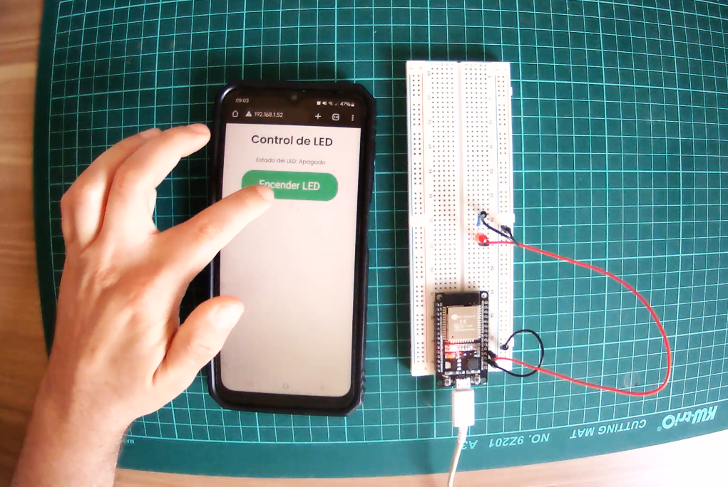 Control de LED desde una página web